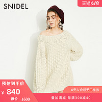 SNIDEL秋冬 休闲宽松百搭粗线针织羊毛毛衣连衣裙SWNO184122