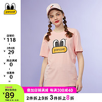 PANCOAT夏季ins潮流男女性新款全棉短袖T恤圆领韩版卡通印花上衣
