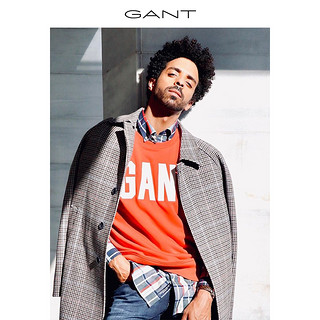 GANT/甘特2019秋冬男士字母logo贴布刺绣圆领T恤卫衣2046053