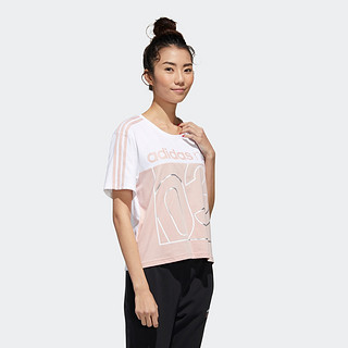 adidas NEO WBRLV TEE 3 女士运动T恤 GK1501 白/粉 XS