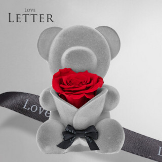 Love Letter 熊的花园永生花玫瑰花礼盒音乐盒创意摆件八音盒情侣生日礼物 女生 一生守护