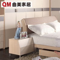 曲美家具家居 轻北欧现代简约小床边柜 木质床头柜 多色柜子