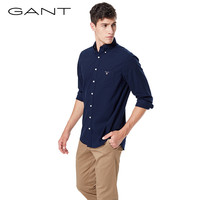 GANT/甘特夏新品 男士时尚休闲净色 扣领长袖衬衫304000