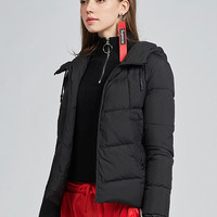 雪中飞 SNOWFLYING2020秋冬新款韩版短款简约连帽羽绒服面包服时尚保暖外套潮