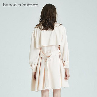 bread n butter荷叶边外套修身系带风衣