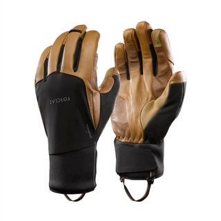 迪卡侬户外手套羊皮加厚冬季秋冬舒适保暖零下防水登山可触屏FOR3
