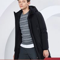 波司登长款过膝潮羽绒服男冬季连帽时尚加厚潮流外套B80142013