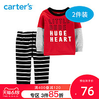 Carters春夏装新款男宝宝长袖上衣长裤子中小童套装衣服249G961