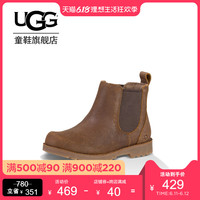 UGG童鞋大童磨毛翻毛皮松紧带短靴中筒靴 1100170K