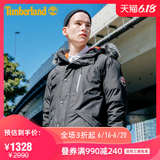 Timberland添柏岚新款男装休闲连帽中长款羽绒外套|A1ND3