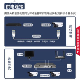 海康威视500万星光级监控设备套装30米红外夜视海康威视硬盘录像机带POE供电11路不带硬盘