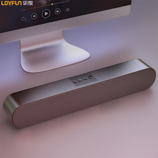乐放 LOYFUN A25 音响 2.0声道USB电脑便携式多媒体迷你音箱 笔记本桌面有线低音炮 黑色