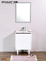 德国贝朗实木洗手盘浴室柜小户型卫生间洗漱盘镜子组合