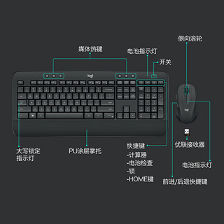 logitech 罗技 MK545无线键盘鼠标键鼠套装家用办公游戏电脑