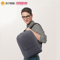 美旅商务休闲双肩包男旅行简约背包大容量学生书包韩版校园AQ9