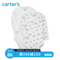Carters婴儿连体衣秋冬套装婴童长袖爬服哈衣家居服2件套17573810
