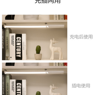 欧普照明 OPPLE欧普学生宿舍灯管led护眼灯台灯学习寝室书桌摆摊阅读充电酷毙灯  45CM 5w 1800毫安 可调光