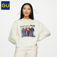 GU极优女装套头卫衣BH90210合作款复古宽松慵懒风套头衫322257