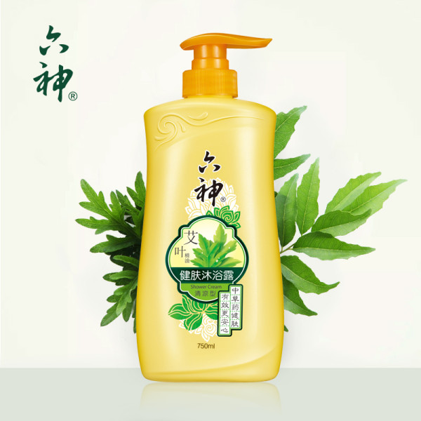 商品六神艾叶健肤沐浴露(清凉型) 200ml/450ml/750ml/1l清凉沐浴乳液