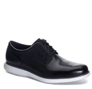 ROCKPORT 乐步 Mens Garett Plain To系列系带平底男士休闲鞋休闲皮鞋 CH3816 Black UK9