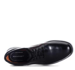 ROCKPORT 乐步 Mens Garett Plain To系列系带平底男士休闲鞋休闲皮鞋 CH3816 Black UK9