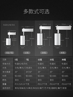 欧普led轨道射灯明装天花灯牛眼灯嵌入式服装店光灯走廊过道灯