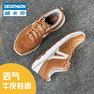 DECATHLON 迪卡侬 运动鞋女鞋复古皮面防滑轻便透气休闲鞋板鞋情侣鞋子feel