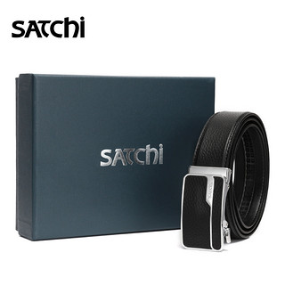 SATCHI/沙驰皮带 时尚商务自动扣皮带 男士牛皮腰带青年裤带