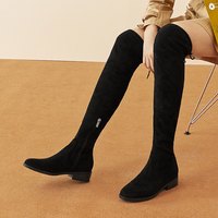 百丽长靴女冬商场款弹力女过膝靴加绒瘦瘦靴BRR92DC8