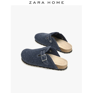 Zara Home 带扣毛毡厚底拖鞋 12103071010