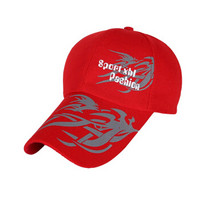 艾可娃 IKEWA BQM155帽子男士春夏季户外加长檐帆布棒球帽休闲百搭遮阳帽男士潮帽旅行帽 红色