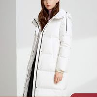 波司登女长款新款冬羽绒服休闲保暖休闲纯色外套纯色B90141528DS