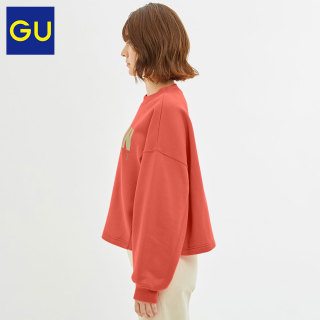 GU极优女装套头卫衣(字母)2019秋冬新款时尚休闲圆领套头衫320447