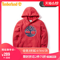 Timberland添柏岚大童春新款童装树形LOGO连帽卫衣|A1CGS