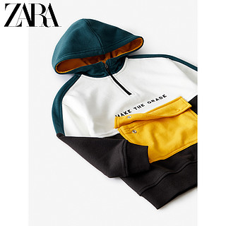 ZARA 新款 童装男童 春夏新品 色块拼接慢跑式卫衣 03876677712