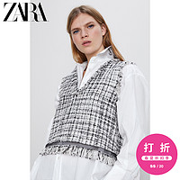 ZARA新款 女装 透明硬纱绢网上衣 07563042064