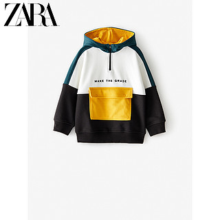 ZARA 新款 童装男童 春夏新品 色块拼接慢跑式卫衣 03876677712