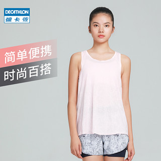 DECATHLON 迪卡侬 运动T恤女美背背心健身瑜伽跑步运动短袖速干透气上衣FICW