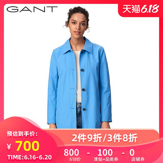 GANT 甘特 4750012 女士时尚休闲净色长款风衣