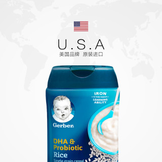 Gerber 嘉宝 DHA益生菌大米米粉 1段 227g*6罐(6个月以上)