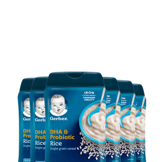Gerber 嘉宝 DHA益生菌大米米粉 1段 227g*6罐(6个月以上)