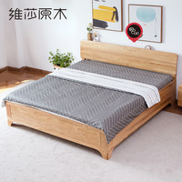 维莎日式1.5/1.8米全实木箱体床北欧双人气压高铺储物床收纳家具