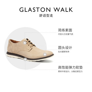 clarks其乐男鞋舒适商务休闲鞋正装德比皮鞋低帮鞋男Glaston Walk