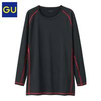 GU极优男装圆领运动T恤(9分袖)(彩色车线)2019年春季新品GS316637