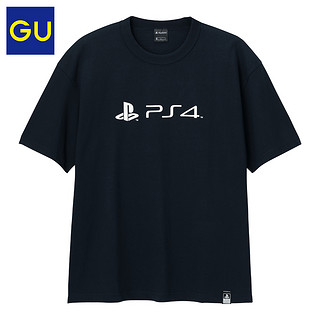GU极优男装全棉宽松T恤(短袖)PlayStation合作款复古休闲323921