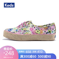 Keds旗舰店女鞋帆布鞋 厚底鞋 懒人印花鞋 WF54717 WF54719
