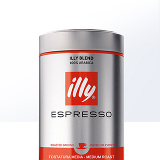 illy 意利 中度烘焙 经典浓缩咖啡粉 250g*2罐