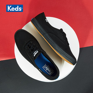 Keds女鞋小黑鞋低帮休闲板鞋平底单鞋帆布鞋 WF35186