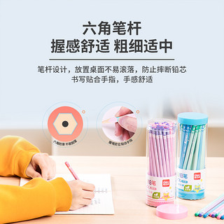 deli 得力 文具58166铅笔小学生儿童幼儿园初学者书写字铅笔考试用六角杆卡通彩色创意设计 2B/HB 多规格 学生用品