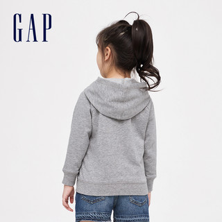 Gap女童连帽套头卫衣春496813 E 儿童LOGO纯色休闲上衣女